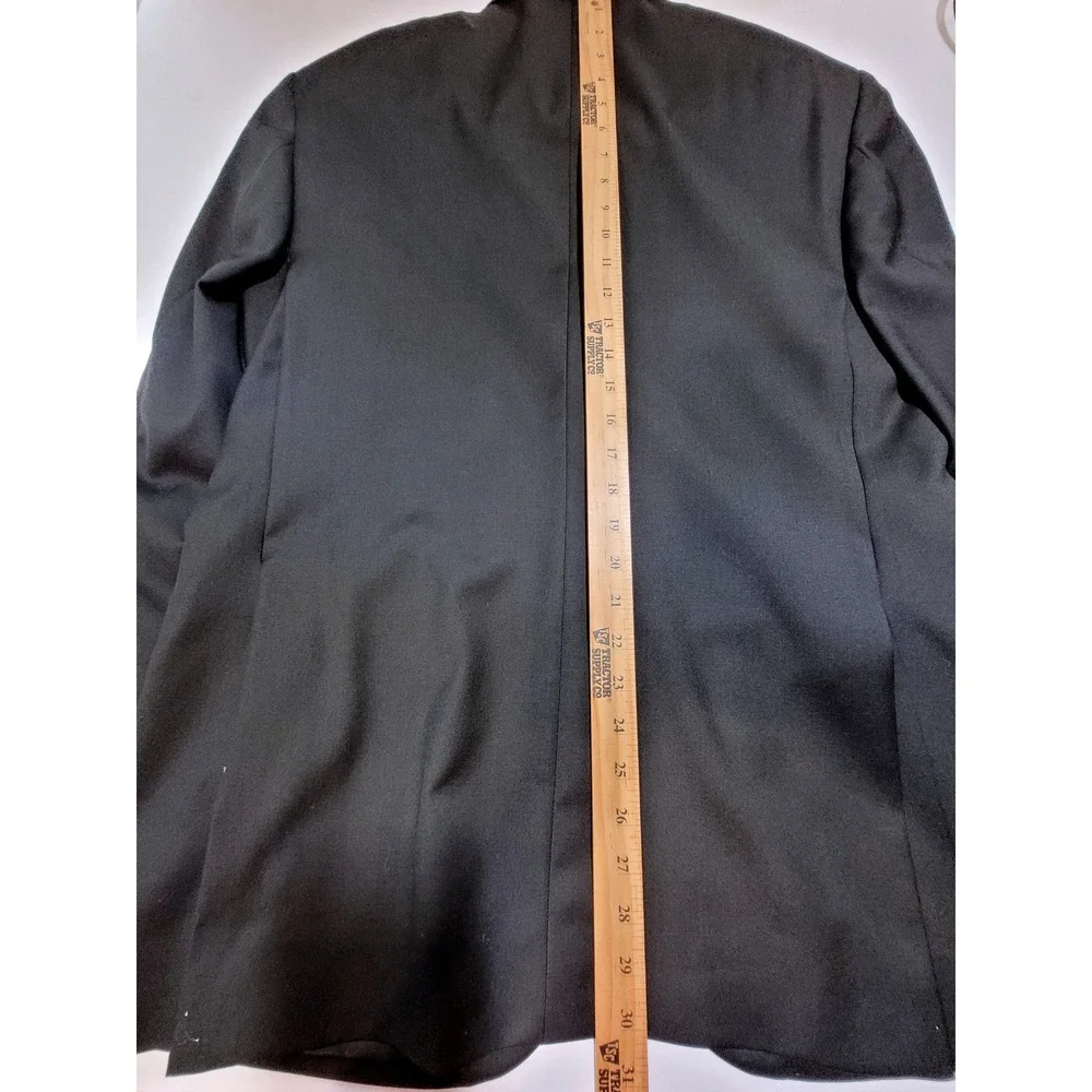 Jos. A. Bank Blazer Mens 42 Traditional Fit Black Gold Crest Buttons Preppy